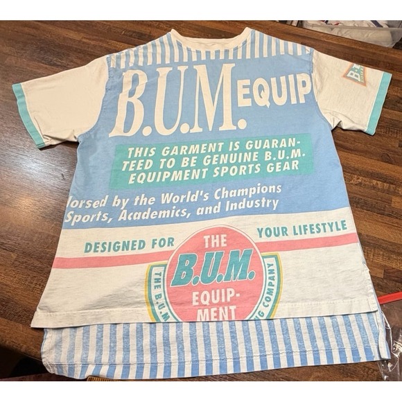 B.U.M. Equipment Tops - Rare Vintage 80s 90s retro B.U.M equipment slouchy oversized tshirt.  Large logo